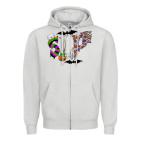 Dove Grey slp Zipper Hoodie - CowhideDigitalArt