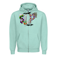 Seafoam slp Zipper Hoodie - CowhideDigitalArt