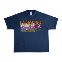 Navy glamping girl Urban Heavy Tee - texasbilliewilder