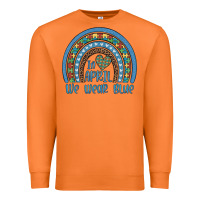 Carrot in april we wear blue autism awareness leopard rainbow Premium Sweatshirt - Artiststas