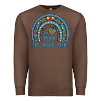 Chestnut in april we wear blue autism awareness leopard rainbow Premium Sweatshirt - Artiststas