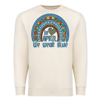 Sandshell in april we wear blue autism awareness leopard rainbow Premium Sweatshirt - Artiststas
