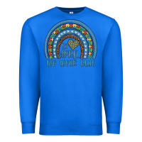True Royal in april we wear blue autism awareness leopard rainbow Premium Sweatshirt - Artiststas