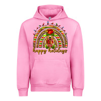Fuchsia Pink Happy holidays elf gnome Urban Hoodie - NancyCooperArtShop