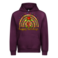 Mauve Wine Happy holidays elf gnome Urban Hoodie - NancyCooperArtShop