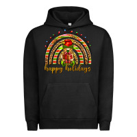 Pigment Black Happy holidays elf gnome Urban Hoodie - NancyCooperArtShop
