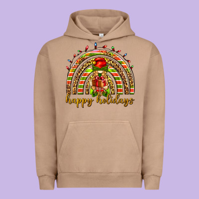 Happy Holidays Elf Gnome Urban Hoodie Designed By Nancycooperartshop