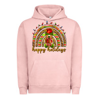 Pigment Salmon Happy holidays elf gnome Urban Hoodie - NancyCooperArtShop