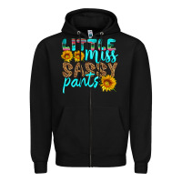 Black little miss sassy pants Zipper Hoodie - HRA Design Shop