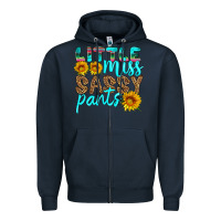 Navy little miss sassy pants Zipper Hoodie - HRA Design Shop