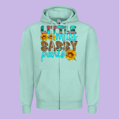 Little Miss Sassy Pants Zipper Hoodie Designed By Hra Design Shop