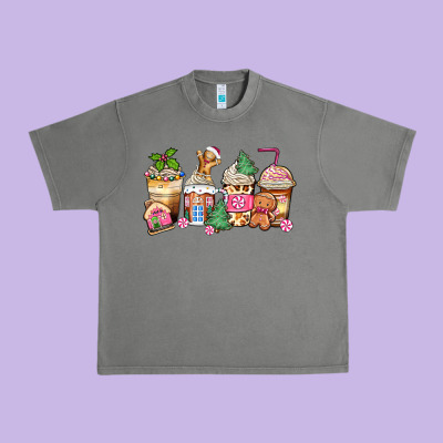 Urban Heavy Tee pink gingerbread coffee cups