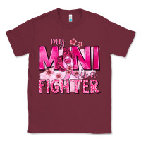 Burgundy My Mini Is a Fighter with Ribbon Classic Tee - texasbilliewilder