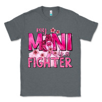 Charcoal Heather My Mini Is a Fighter with Ribbon Classic Tee - texasbilliewilder