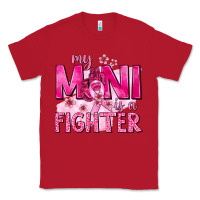 Red My Mini Is a Fighter with Ribbon Classic Tee - texasbilliewilder