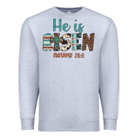 Heather Grey he is risen Premium Sweatshirt - Artiststas