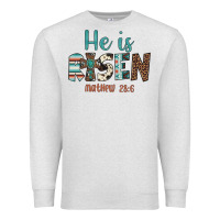 Oatmeal Heather he is risen Premium Sweatshirt - Artiststas