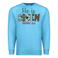 Ocean Blue he is risen Premium Sweatshirt - Artiststas