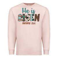 Pale Pink he is risen Premium Sweatshirt - Artiststas