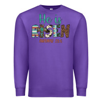 Purple he is risen Premium Sweatshirt - Artiststas