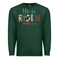 Sports Green he is risen Premium Sweatshirt - Artiststas