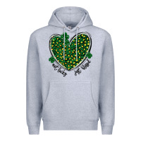 Heather Grey not lucky just blessed Premium Hoodie - MaliasSmallBusiness