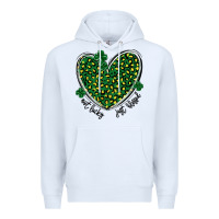 White not lucky just blessed Premium Hoodie - MaliasSmallBusiness