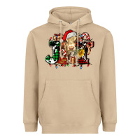Mushroom joy and cow christmas candies and letters Heavyweight Hoodie - AdoDesignShop