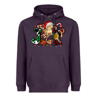 Plum joy and cow christmas candies and letters Heavyweight Hoodie - AdoDesignShop