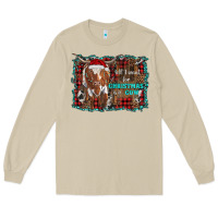 Mushroom all i want for christmas is a cow longhorn Long Sleeve Tee - RanaPortraitStore