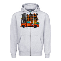 Heather Grey small town fall Zipper Hoodie - CowhideDigitalArt