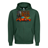 Sports Green small town fall Zipper Hoodie - CowhideDigitalArt