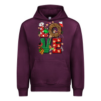 Mauve Wine Love Nurse Christmas Urban Hoodie - NancyCooperArtShop