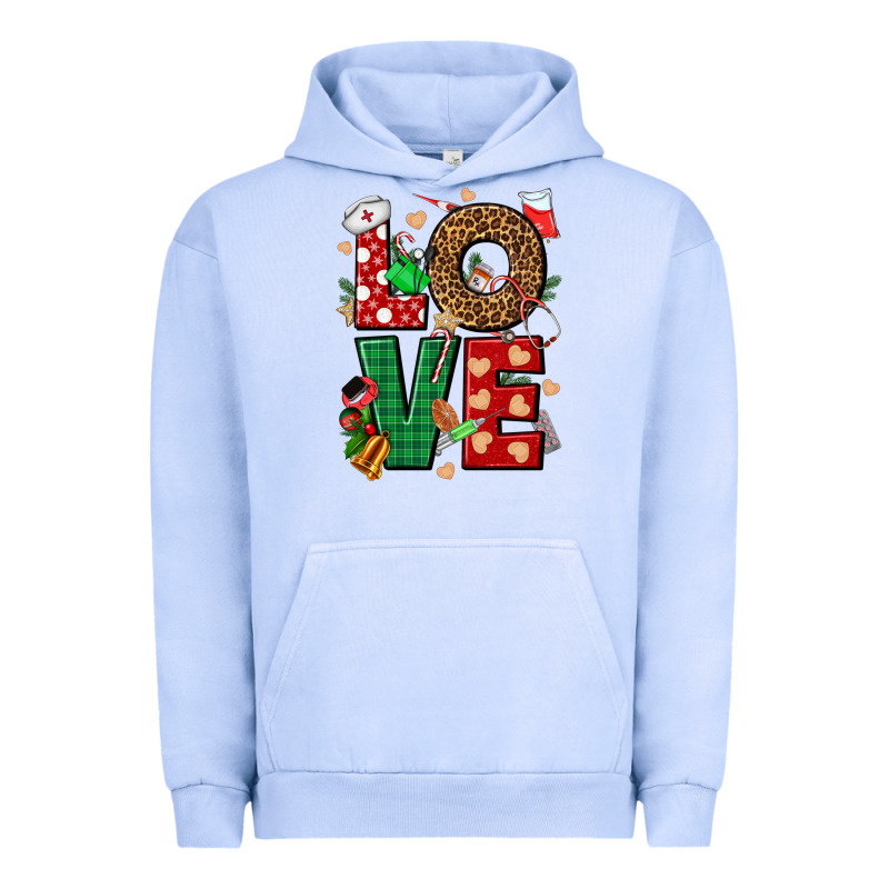 Love Nurse Christmas Urban Hoodie by NancyCooperArtShop | Teevron
