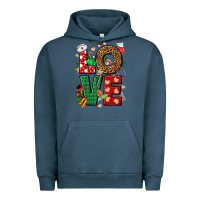 Pigment Midnight Navy Love Nurse Christmas Urban Hoodie - NancyCooperArtShop