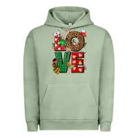 Pigment Oil Green Love Nurse Christmas Urban Hoodie - NancyCooperArtShop