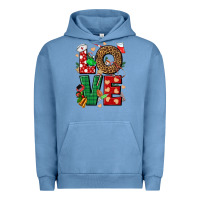Pigment Pebble Blue Love Nurse Christmas Urban Hoodie - NancyCooperArtShop