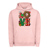 Pigment Salmon Love Nurse Christmas Urban Hoodie - NancyCooperArtShop