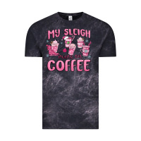 Cloud Black my sleigh runs on coffee Vintage Tee - MaliasSmallBusiness