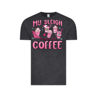 Vintage Black my sleigh runs on coffee Vintage Tee - MaliasSmallBusiness