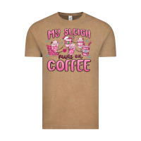 Vintage Coffee my sleigh runs on coffee Vintage Tee - MaliasSmallBusiness