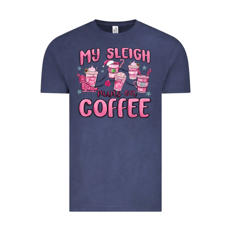 My Sleigh Runs On Coffee Vintage Tee by MaliasSmallBusiness | Teevron