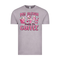 Vintage Zinc my sleigh runs on coffee Vintage Tee - MaliasSmallBusiness