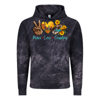 Cloud Black peace love country cowhide cowboy hat Vintage Hoodie - AdoDesignShop