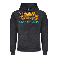 Vintage Black peace love country cowhide cowboy hat Vintage Hoodie - AdoDesignShop