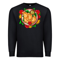 Black empanadas plate and roses Premium Sweatshirt - AdoDesignShop