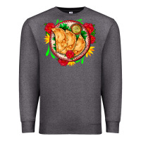 Charcoal Heather empanadas plate and roses Premium Sweatshirt - AdoDesignShop