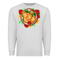 Dove Grey empanadas plate and roses Premium Sweatshirt - AdoDesignShop
