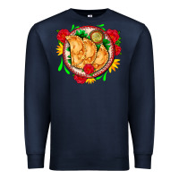 Navy empanadas plate and roses Premium Sweatshirt - AdoDesignShop