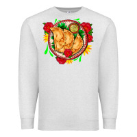 Oatmeal Heather empanadas plate and roses Premium Sweatshirt - AdoDesignShop